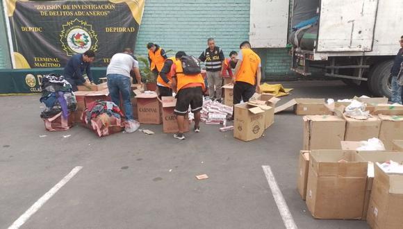 La Policía incautó mercadería de contrabando en un camión que tenía como destino Lima.