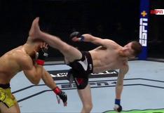 UFC Fight Island 5: Sandhagen venció por KO a Moraes tras patada giratoria a la cabeza | VIDEO