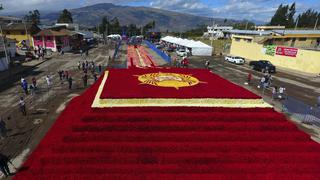 Ecuador ganarécord Guinness con pirámide hecha con más de 500.000 rosas| FOTOS