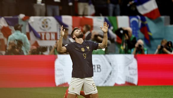 Olivier Giroud marcó el 2-1 de Francia vs. Inglaterra. (Foto: Reuters)