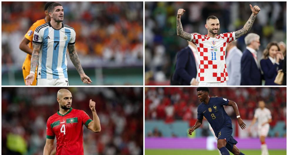 De Paul, Brozovic, Amrabat y Tchouaméni destacan como volantes de contención en Qatar 2022. (Foto: Agencias)