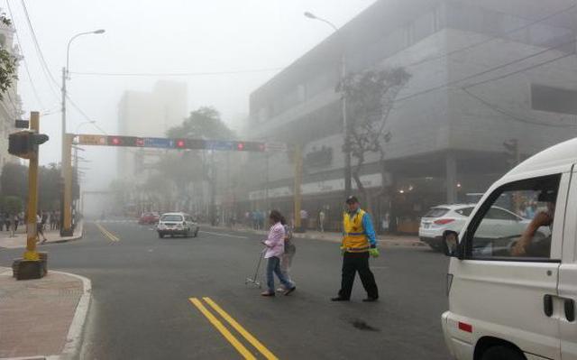 Niebla cubrió hoy Miraflores y otros distritos costeros de Lima - 1