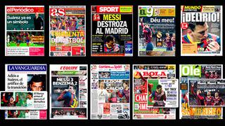 Messi en las portadas del mundo tras su 'hat-trick' al Madrid