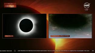 Así se ve el eclipse solar desde la Estación Espacial Internacional