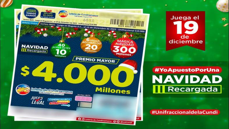 Lotería de Cundinamarca, último sorteo: vea los resultados del lunes 19 de diciembre