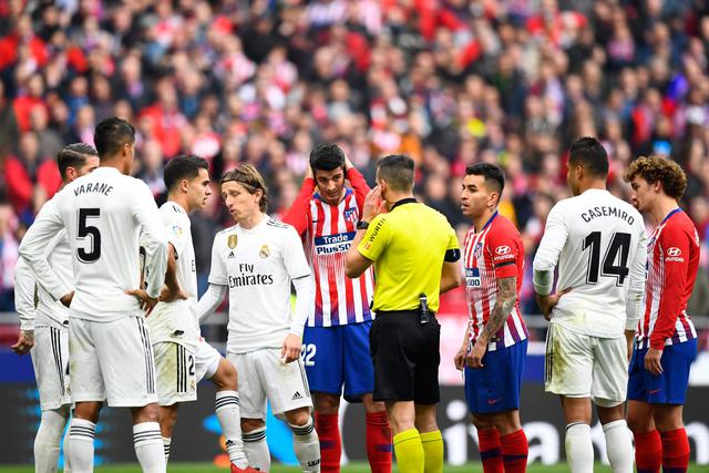 Real Madrid vs. Atlético Madrid: Morata marcó golazo pero árbitro lo anuló tras revisar el VAR. (Foto: AFP)