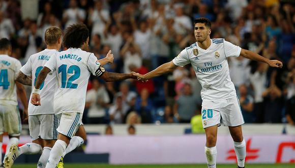 Real Madrid rescató un punto ante Valencia gracias a un golazo de Marco Asensio. (Foto: Reuters)