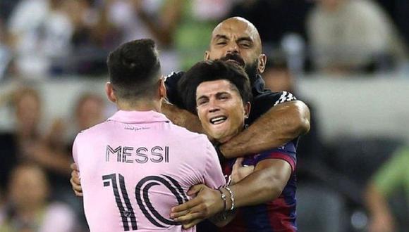 Messi y la rápida intervención de su guardaespaldas, Yassine Cheuko, en pleno Inter Miami vs Los Angeles por MLS | VIDEO