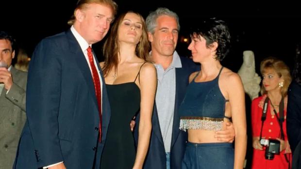 Epstein and Donald Trump at a party, when the former US president was a well-known New York businessman.  (Getty Images).