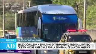 Perú entrenó en Porto Alegre horas antes de la semifinal de la Copa América 2019 ante Chile | VIDEO