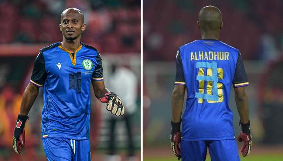El lateral Chaker Alhadhur tuvo que jugar como portero en Comoras. (Foto: ESPN/Composición)