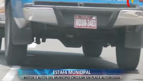 Las placas son colocadas por la propia Municipalidad de San Miguel. (Foto: Captura de video)