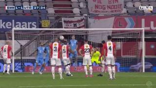 El golazo de tiro libre de Miguel Araujo para el 1-1 de FC Emmen ante Utrecht | VIDEO
