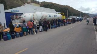 Cusco: advierten que bloqueo de vías causa problemas de abastecimiento de gas doméstico