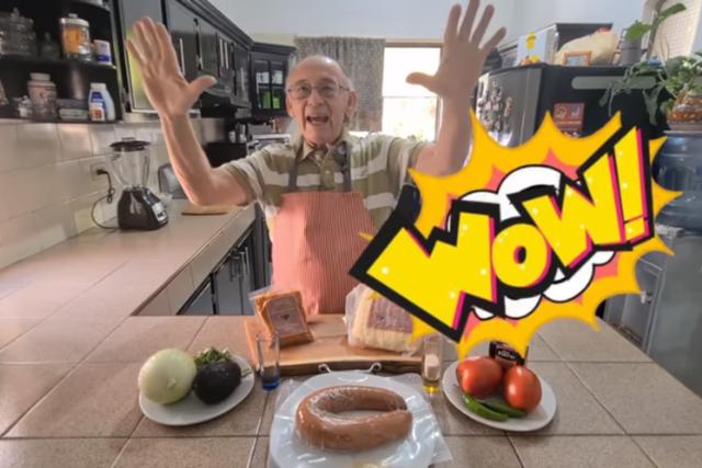 Un abuelito se quedó sin trabajo durante la pandemia y se animó a convertirse en un youtuber que enseña a cocinar a sus seguidores. (Fotos: Tito Charly en YouTube)