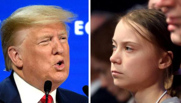 El cambio climático es el tema central en el Foro Económico Mundial de Davos. El presidente estadounidense, Donald Trump, y la joven activista sueca, Greta Thunberg, pronunciaron discursos opuestos en el mismo evento. (AFP)