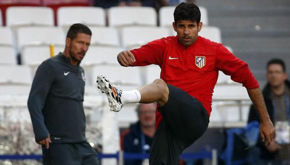 Diego Costa y Diego Simeone. (Foto: Reuters)