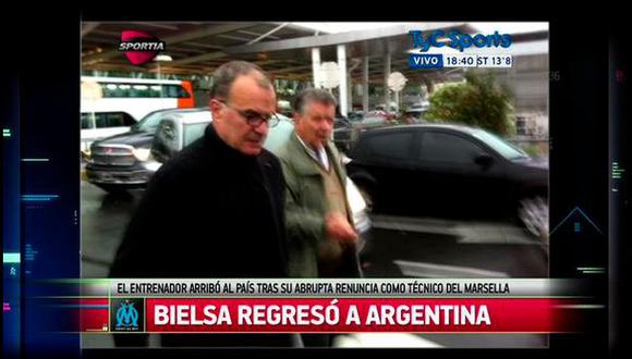 Marcelo Bielsa regresó a Argentina tras renuncia al Marsella