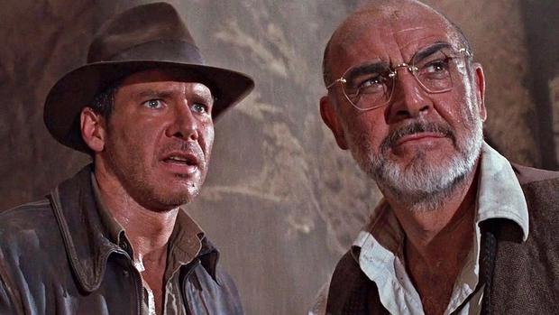Sean Connery and Harrison Ford in a scene from "Indiana Jones and the Last Crusade."