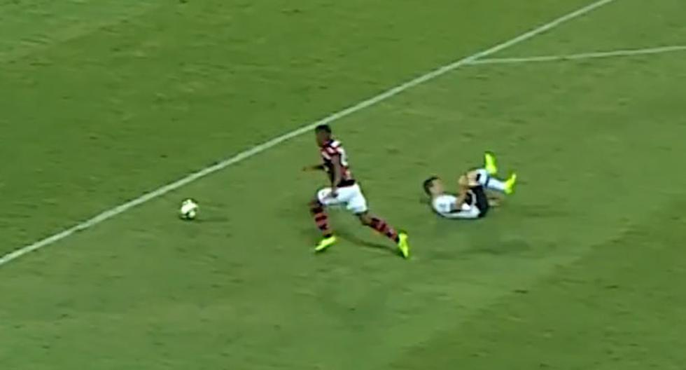 Orlando Berrío hizo de las suyas en el partido de Flamengo ante Vasco. (Foto: Captura YouTube)