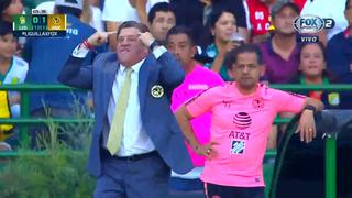 América vs. León EN VIVO: así fue el festejo del Miguel 'Piojo' Herrera por el 1-0 de la Águilas | VIDEO