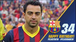 Barcelona y la 'Roja' saludaron a Xavi por su cumpleaños