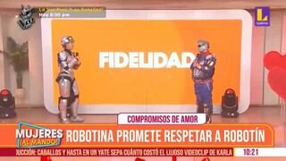 ‘Robotín’ y ‘Robotina’ lloran en vivo al prometerse fidelidad  en “Mujeres Al Mando” | VIDEO