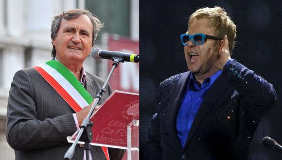 Elton John y alcalde de Venecia enfrascados en fuerte polémica