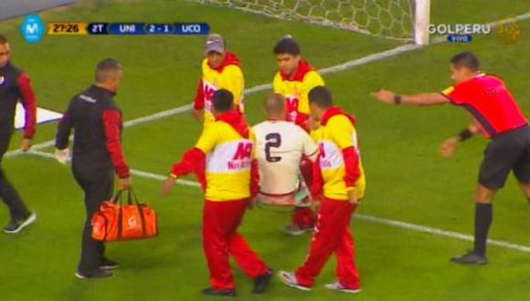 Alberto Rodríguez se lesionó en su regreso con la camiseta crema | Foto: captura
