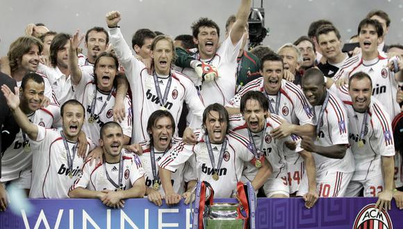 El AC Milan en su última obtención de la Champions League en la temporada 2006-2007. (Foto: AP).