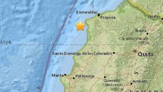 Fuerte sismo de magnitud 5,9 se registró en las costas de Ecuador