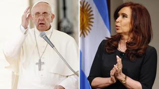 El papa Francisco oró por la salud de Cristina Fernández