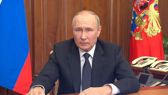 Vladimir Putin anuncia la movilización de 300.000 reservistas para la guerra en Ucrania. (HANDOUT / KREMLIN.RU / AFP).