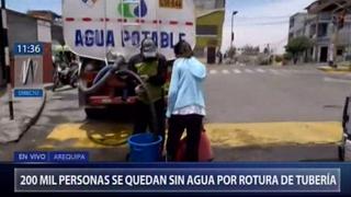 Arequipa: 200 mil personas se quedan sin agua por rotura de tubería