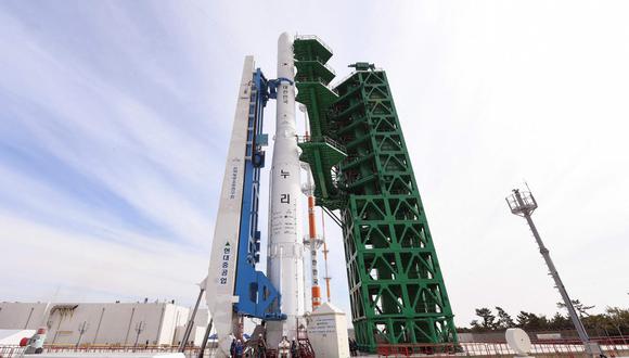 Entre el miércoles y el 28 de octubre Corea del Sur lanzará el Nuri, su primer cohete espacial hecho al 100% en su país, (Foto: Lee Hyo-Kyun / AFP)