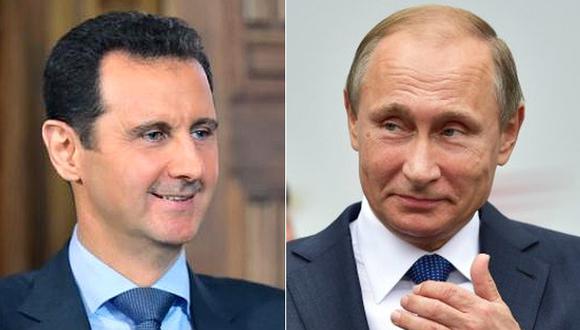 Al Asad agradeció a Putin por el apoyo de sus tropas en Siria