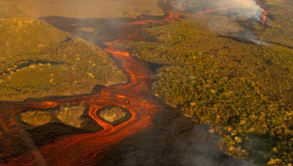 Se ve lava después de la erupción del volcán Wolf en la isla Isabela en Galápagos, Ecuador. (Foto: Parque Nacional Galápagos / REUTERS).