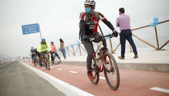 La obra cuenta con una ciclovía para el disfrute de los deportistas. (Foto: GEC)
