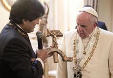 Papa Francisco asegura que no se molestó por ‘crucifijo comunista’ de Evo Morales