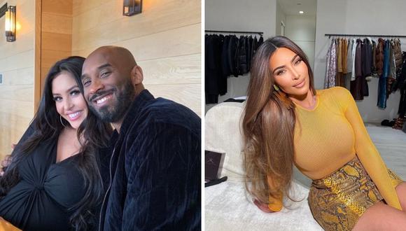 Vanessa Bryant envió un par de las zapatillas especiales de su esposo Kobe a Kim Kardashian. (Foto: Instagram / @kimkardashian / @kobebryant).