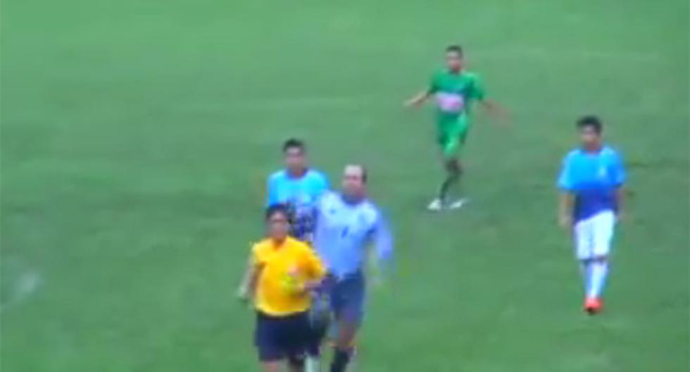 La indignante agresión en un partido de Copa Perú (Foto: Captura)