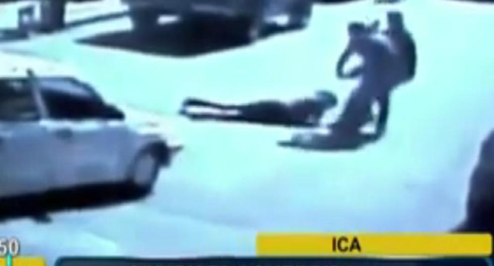 Mujer cambista fue ataca por dos delincuentes en Ica. (Foto: Panamericana Televisión)