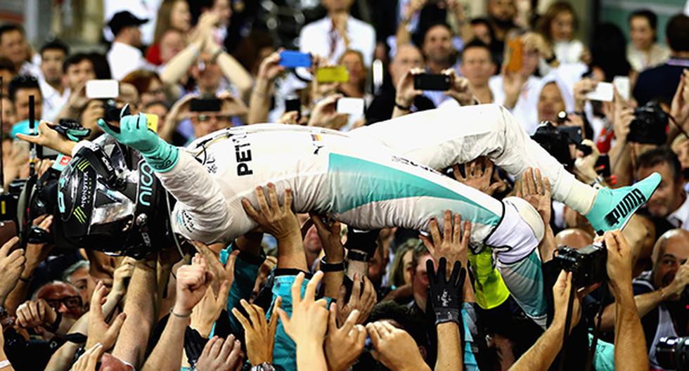 Nico Rosberg celebra el título de la Fórmula Uno. (Foto: Getty Images)