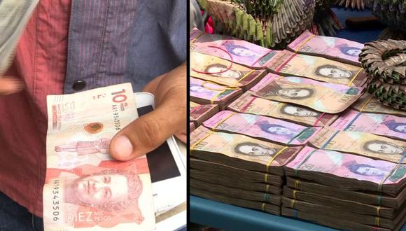 Moneda venezolana desaparecida en la frontera con Colombia. (Foto: AFP) (Video: AFP)