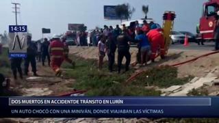 Lurín: choque en Panamericana Sur dejó dos muertos