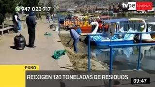 Recolectan 120 toneladas de residuos sólidos en el lago Titicaca