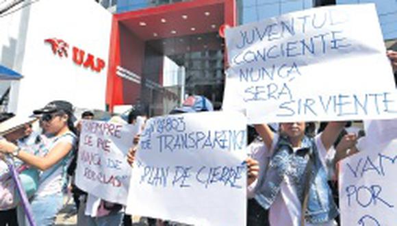 Se organizó un plantón en una sede ubicada en Jesús María (Foto: Manuel Melgar)