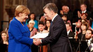 Merkel felicita a Santos: "Su presidencia entrará en la historia de Colombia"