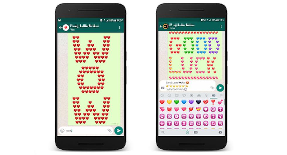 Sztuczka, aby tworzyć słowa na WhatsApp za pomocą emotikonów i wysyłać je znajomym za pomocą telefonu z Androidem |  Smartfon |  technologia |  Aplikacje |  Meksyk |  Stany Zjednoczone |  Hiszpania |  nd |  nnni |  dane