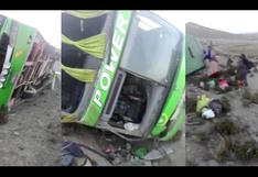 Accidente en la carretera Arequipa - Puno deja 2 muertos y 35 heridos